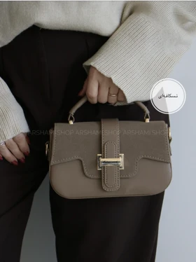 کیف زنانه دوشی - دستی مدل شرما (نسکافه ای)