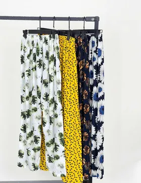 شلوار نخی پلاس سایز لادن کد : 483B