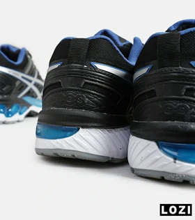 کفش کتانی مردانه مشکی آبی نقره ای ASICS GT 2000
