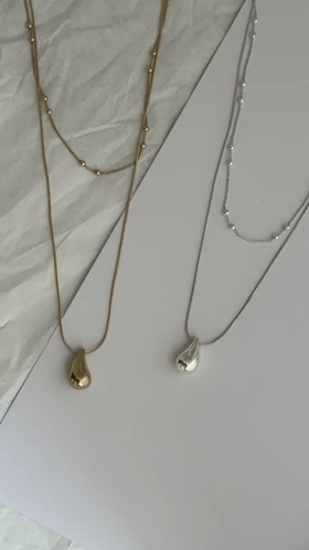 گردنبند 2رج قطره ای