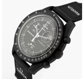 ساعت امگا سواچ ماه مشکی اسنوپی Omega Swatch Mission To