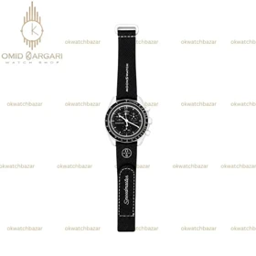 ساعت مچی امگا سواچ بند رابر ماموریت به ماه Omega x Swatch Mision to the Moon Rubber