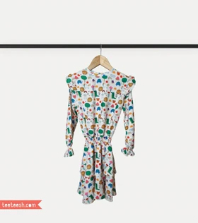 پیراهن سفید طرح حیوانات