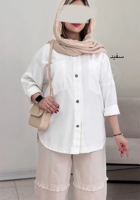 مانتو کتان مدادرنگی