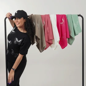 تیشرت پروانه مرواریدی