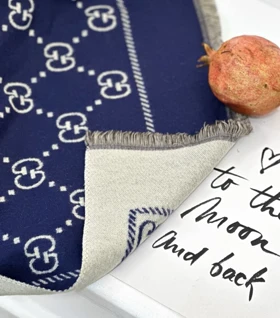 شال موهر دورو Gucci 20659 (سرمه ای)