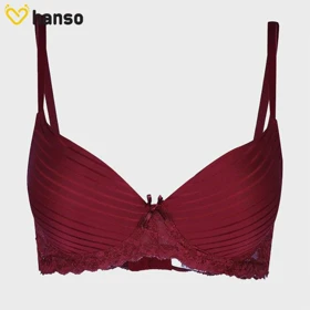ست شورت و سوتین اسفنجی فنردار ان بی بی NBB زرشکی