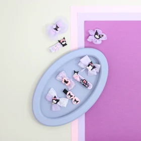 گیره سر کرومی قلبی 8 عددی با طراحی زیبا و کاربردی