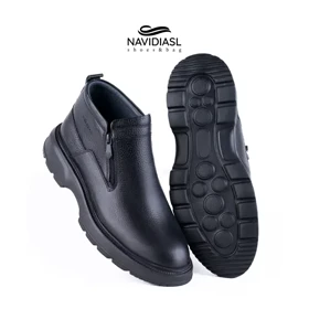 نیم بوت مردانه چرم کد 7054021