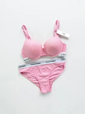 ست شورت اسلیپ و سوتین فنر دار نخ پنبه کلوین کلاین Calvin Klein