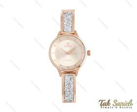 ساعت داتیس رزگلد بند نگین سواروسکی زنانه Datis-3751-L