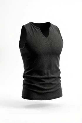 رکابی تنک تاپ یغه کوبایی مشکی OLD SCHOOL