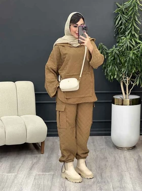ست هودی و شلوار طرح لوزی