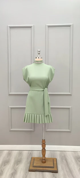 پیراهن کوتاه فری سایز نگین‌دار 2001