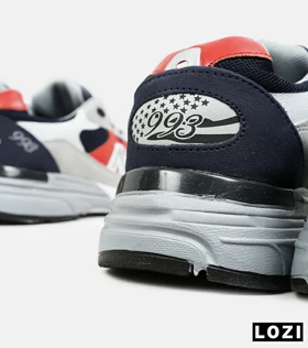 کفش کتانی بزرگ پا طوسی قرمز سرمه ای NEW BALANCE 993