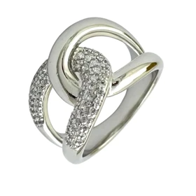 انگشتر زنانه ژوپینگ طرح شنل با نگین