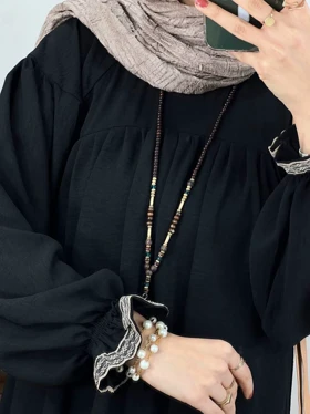 مانتو عبایی بلند رایلی کد 2638