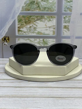 خرید عینک آفتابی پرسول P6812 فریم گرد کائوچو سبک و عدسی پلیکربنات UV400 پلاریزه