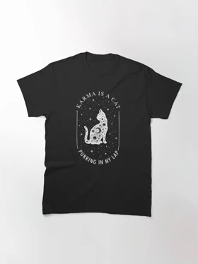 تیشرت کلاسیک تیلور سوئیفت karma is a cat