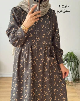 پیراهن مخمل کبریتی سارگل 1