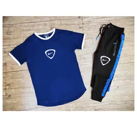 ست تیشرت آستین کوتاه و شلوار NIKE مثلثی سرمه ای