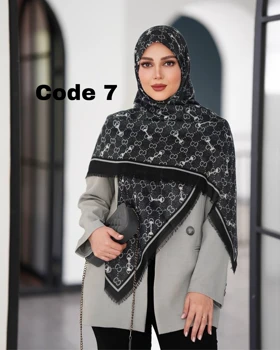 روسری نخ مودال ترک پک مشکی 4372