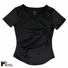 تیشرت زنانه پارچه اسپان کد 043 (مشکی)