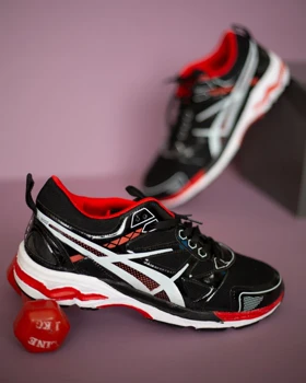 کفش مردانه Asics مدل Gel (مشکی قرمز)