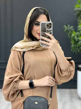 ست مانتو و شلوار بابوس نوار دوزی