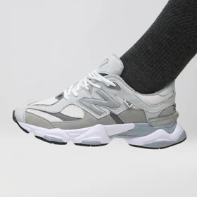 کفش و کتانی مردانه و زنانه چرم طبیعی مدل نیوبالانس NEWBALANCE 9060 رنگ طوسی کد 8892