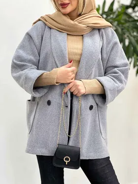 پالتو چهاردکمه یقه آرشال