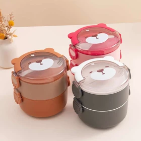 ظرف غذای خرسی دو طبقه -353