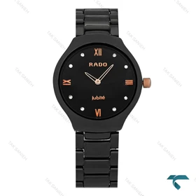رادو زنانه سرامیکی مشکی ایندکس نگین Rado-8408-L