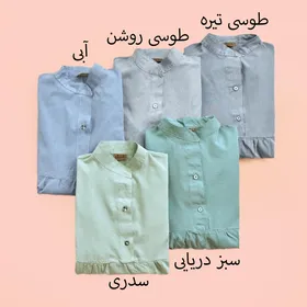 مانتو الیاف طبیعی چین‌دار