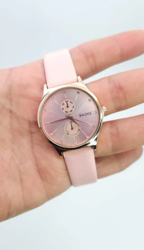 ساعت مچی زنانه باوک BAOKE بند چرمی ، اسپرت و روزمره با جعبه کادویی