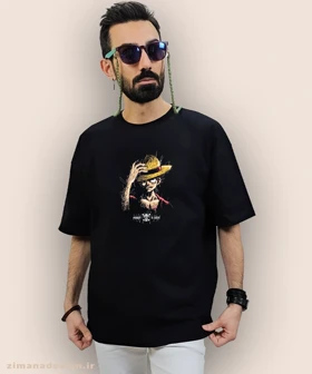 تیشرت لش مردانه و زنانه طرح وان پیس شخصیت لوفی کد 905