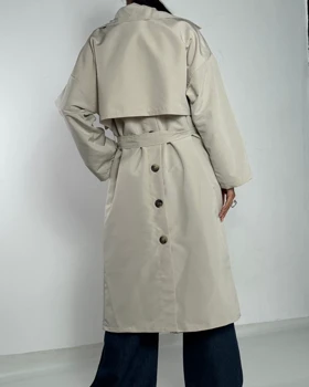 بارانی بلند پشت دکمه کد 600030