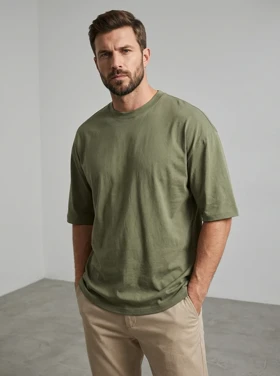 تیشرت لش باکسی سدری مردانه پارچه ماکان گرماژ بالا