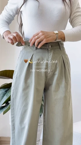 شلوار کتان بند دار