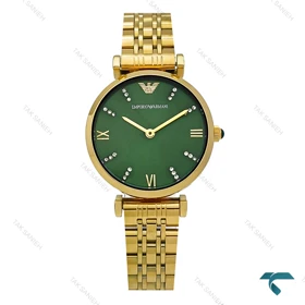 ساعت طلایی امپریو آرمانی زنانه صفحه سبز Armani-8365-L