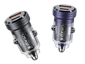 شارژر فندکی فست شارژ ماشین تایپ سی 45 وات یوسامز US-CC175
