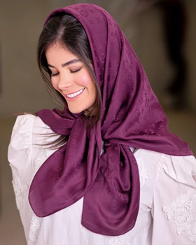 روسری ابریشم ژاکارد LV (قواره 90) 30127
