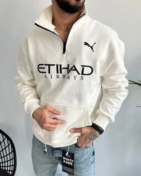 دورس نیم زیپ داخل کرک PUMA ETIHAD رنگ سفید