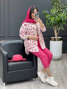 ست مانتو و شلوار طرحدار