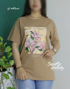 تیشرت گل طلاکوب