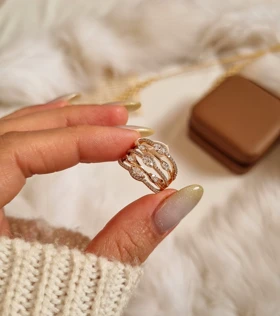 انگشتر طرح طلا ژوپینگ A11