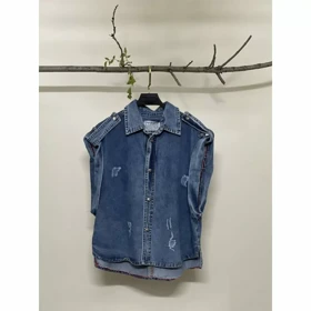 جلیقه جین زنانه کد 10