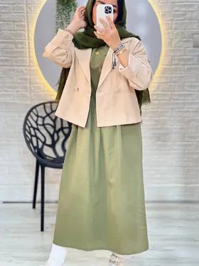 ست سارافون و کراپ کت آسمان