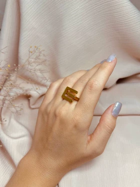 انگشتر مربعی استیل