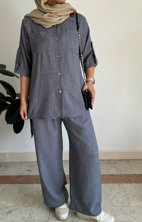 ست مانتو شلوار پنبه